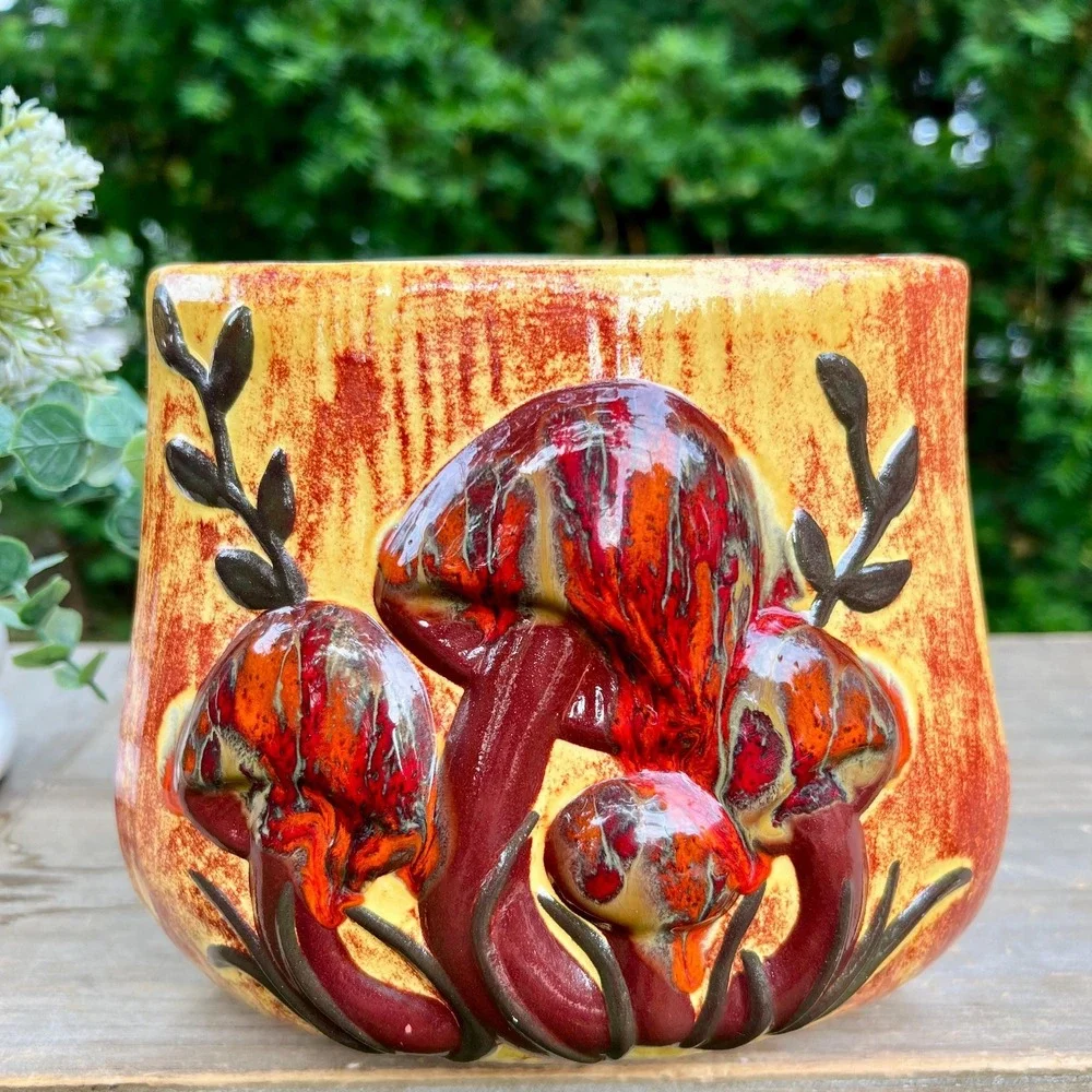 MCM 1970s Mushroom Vintage Ceramic Vase